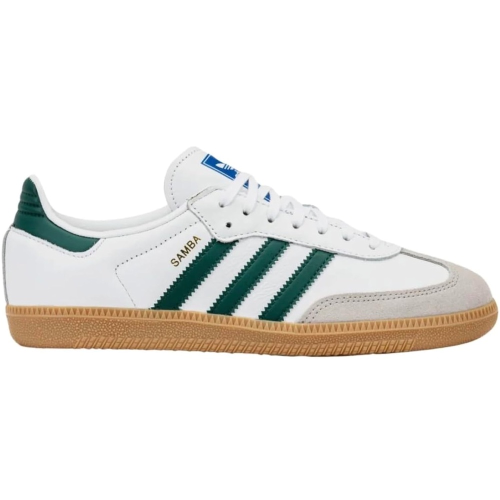 Adidas Samba White and Green Sneakers